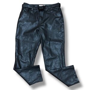 We The Free Black Belted Faux Leather Pants - Size 30